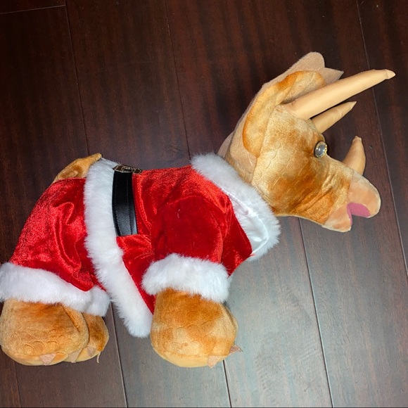 Build A Bear Triceratops Dinosaur Plush Stuffed Animal Retired Christmas BAB - Picture 5 of 8